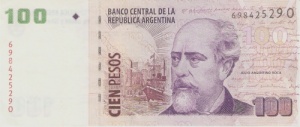 General Julio Argentino Roca auf 100 argentinische Peso. Dies zeigt nochmals die Wichtigkeit dieser Person auf.